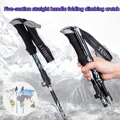Aluminum Telescopic Folding Hiking Climbing Crutches
