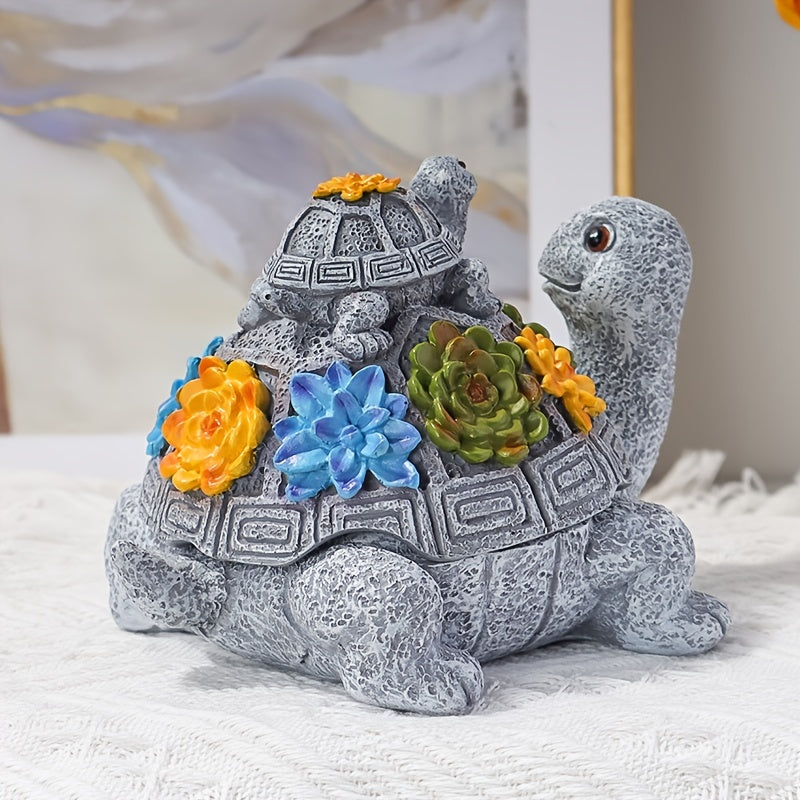 Resin Turtle Ash Tray with Lid Waterproof Art Crafts Gift