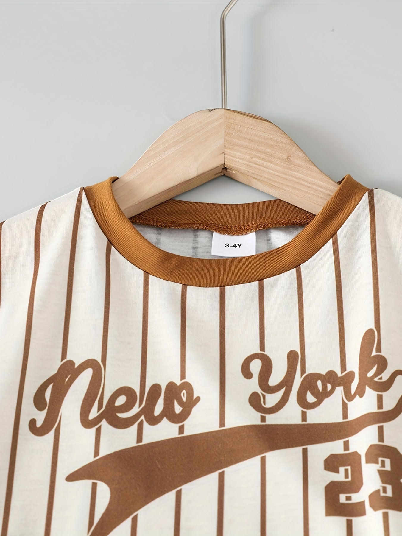 Boys York Number 23 Striped Casual Outfit Round Neck T shirt & Shorts