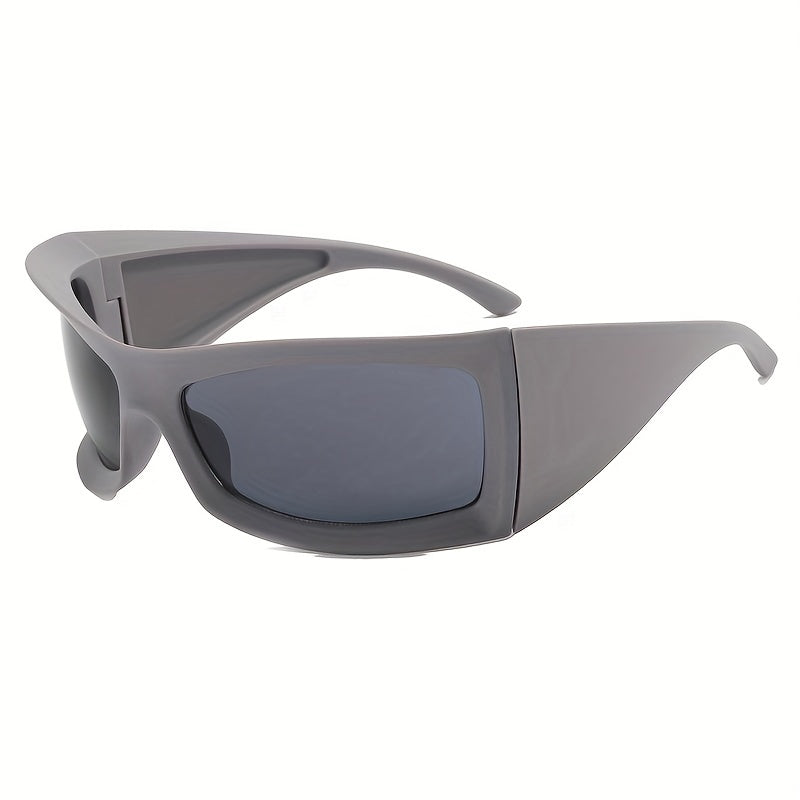 Y2K Wrap Around Sunglasses Oversized Block Glasses UV400