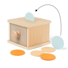 Wooden Coin Bank Toy for Kids Shape Matching Game Enhances Early Math Skills