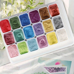 60 Colors Pearlescent Watercolor Paint Set for Artists
