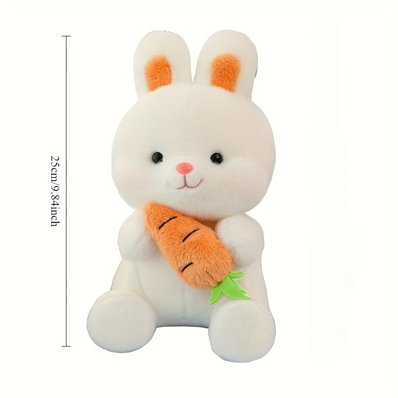 Cute Rabbit Plush Toy with Carrot Soft Stuffed Animal