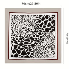 70cm Leopard Print Bandana Silk Square Scarf Neckerchief Head Wrap