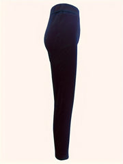 Sports Leggings Women's Plus Solid Fleece Yoga Leggings