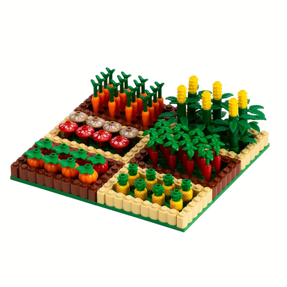 Vegetable and Fruit Garden Building Blocks DIY Model Set