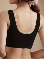 Wireless Lace & Mesh Push Up Bra - Comfy & Breathable