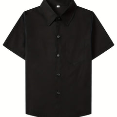 Boys Short Sleeve Button Down Shirt