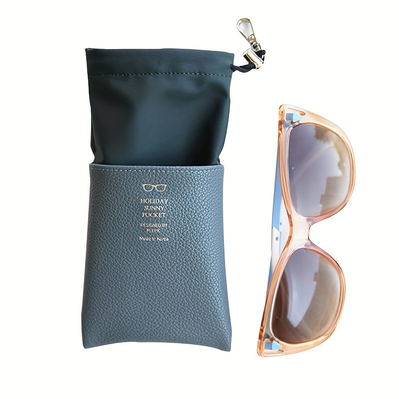 Mini Sunglasses Pouch Drawstring Bag Lightweight Solid Bag