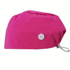 Unisex Solid Scrub Hat Drawstring Work Cap Women Men