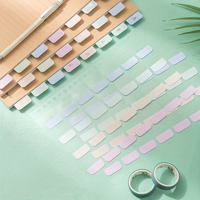 Morandi PET Sticky Tabs Book Flags - Write & Reposition, 4pcs