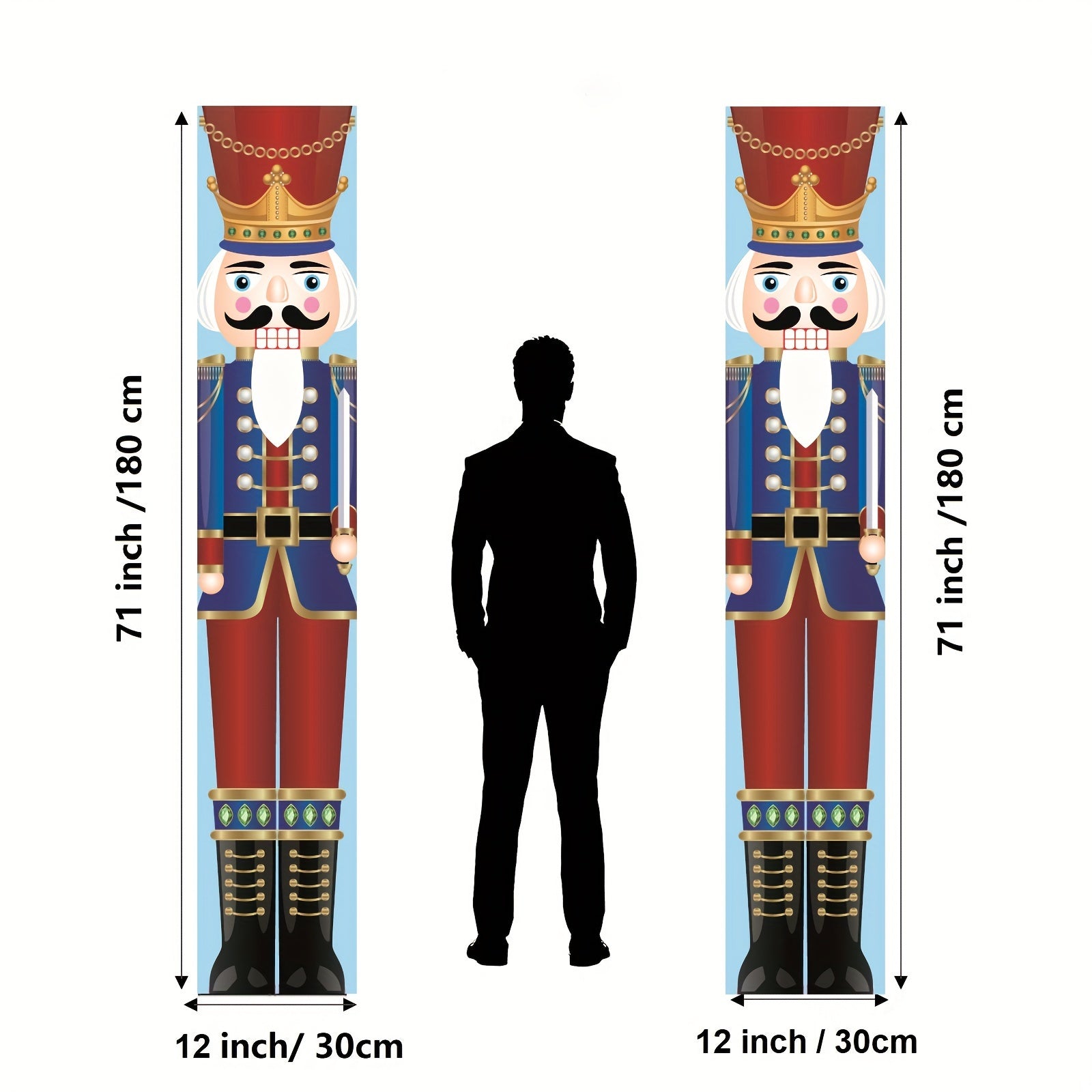Nutcracker Christmas Decorations Outdoor Life Size Soldier Model Banners