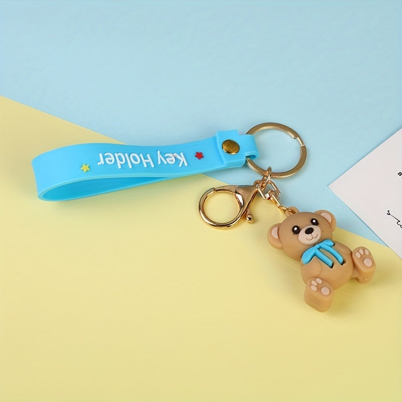 Arrival Bear Doll Pendant Keychain PVC Soft Glue Alloy Decoration Cartoon