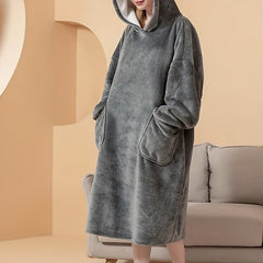 Women's Hoodie Wearable Blanket Soft Warm Outdoor Camping