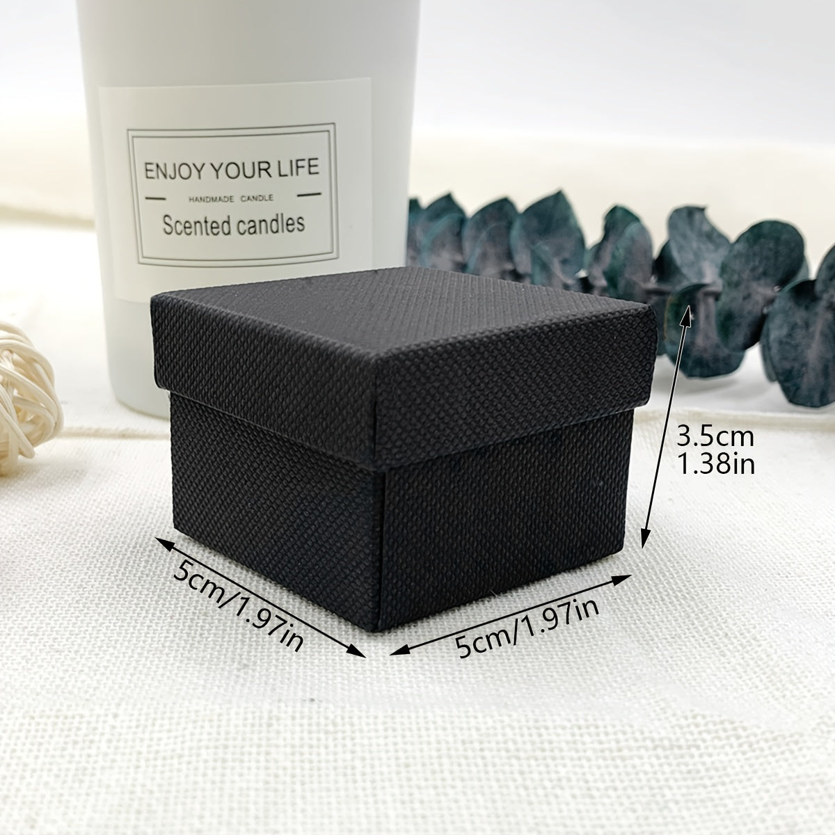 12pcs Classic Ring Box Jewelry Packaging Box Wedding Decor