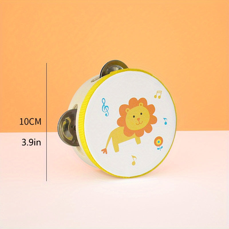 Cartoon Hand Clapping Drum Tambourine for Kids 1-3