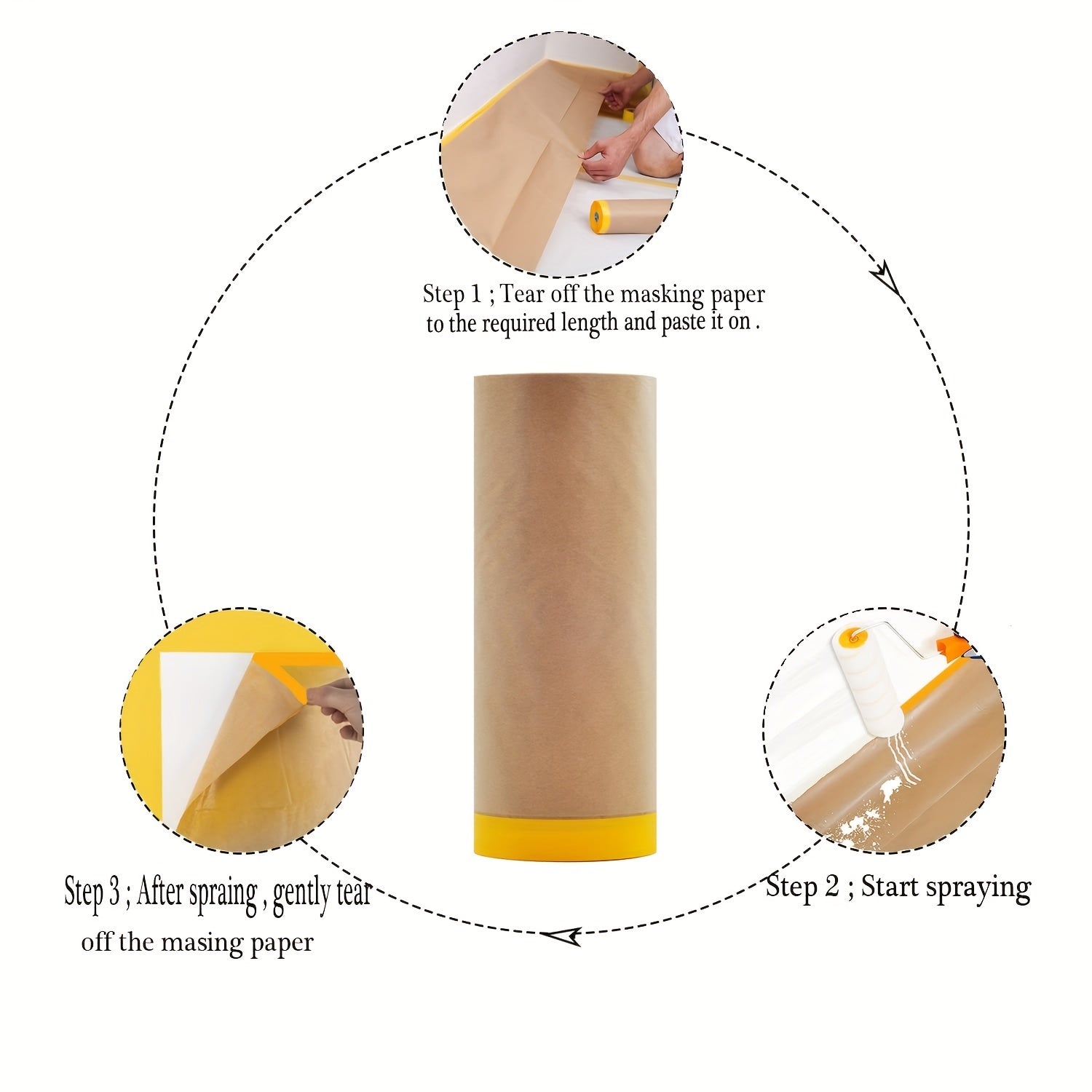 Auto Body Masking Paper for Painting Floor Protection