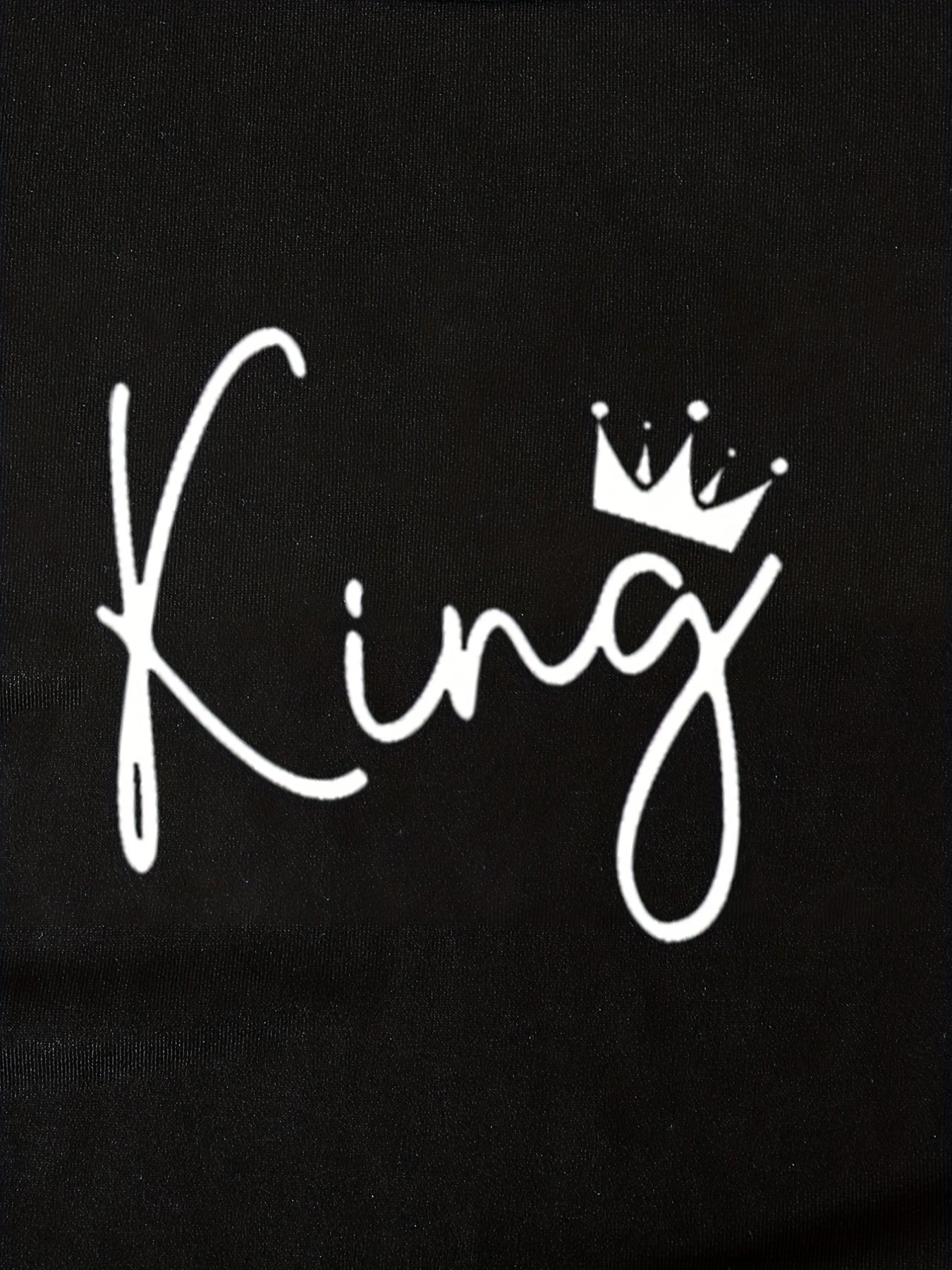 2pcs Boys King Crown Print T shirt & Shorts Summer Clothes Sets