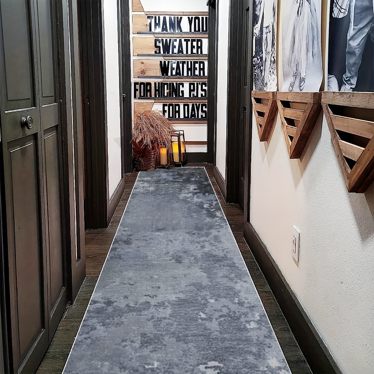 Soft Long Runner Rug Non Slip Machine Washable Stair Carpet Runner