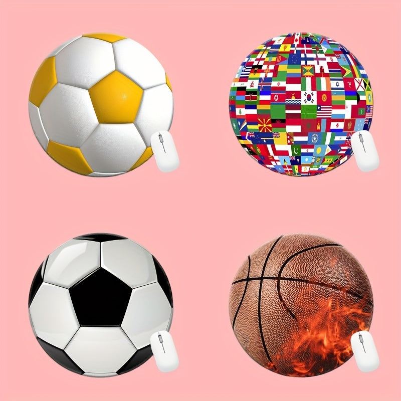 Round Ball Mouse Pad Non-slip Rubber Fun Game Office Laptop Mouse Pad