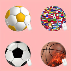 Round Ball Mouse Pad Non-slip Rubber Fun Game Office Laptop Mouse Pad