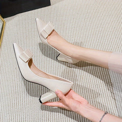 Bowknot High Heels Pointed Toe Pumps Office Dress Shoes