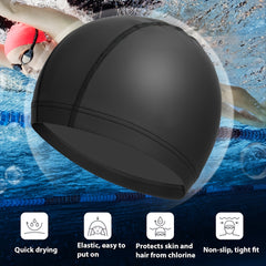 Breathable Unisex PU Swimming Cap for All Hair Types