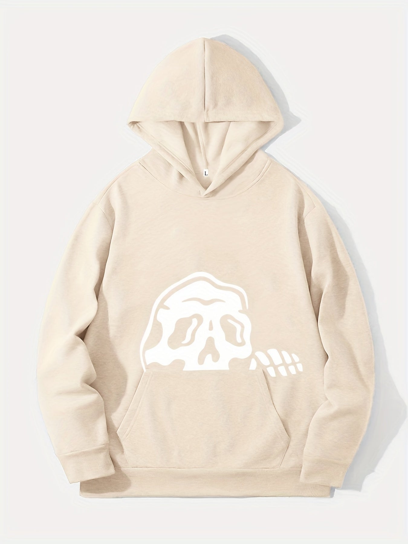 Skeleton Print Hoodie Men's Graphic Pullover Hooded Sweatshirt