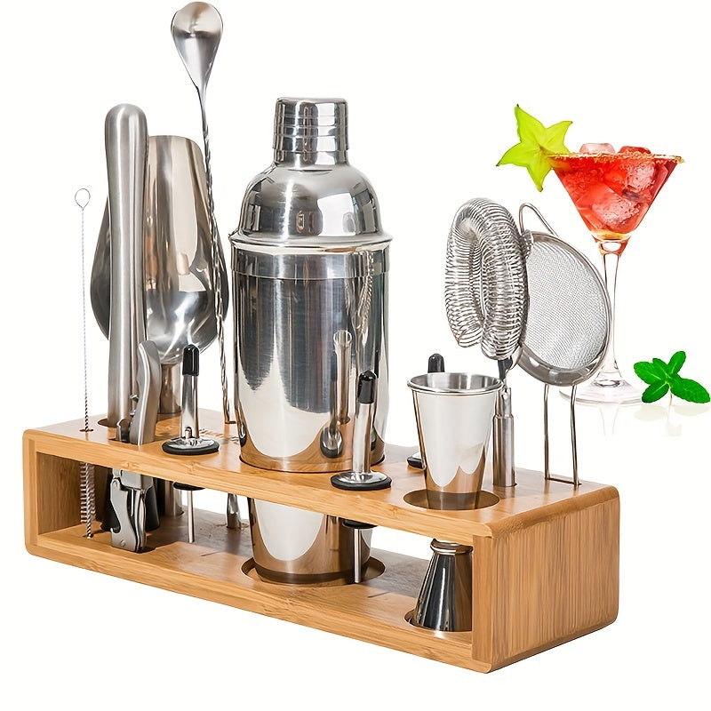 14pcs Cocktail Shaker Set Bartender Kit Silvery