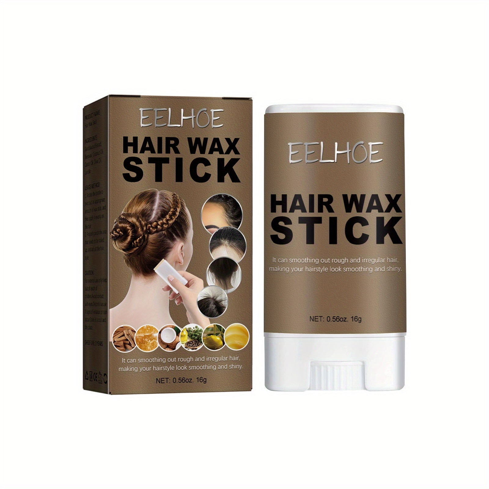 Hair Wax Rod for Smoothing Frizz Broken Hair 0.56 Oz