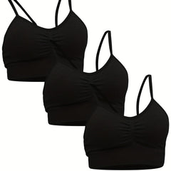 3pcs Women's Sports Bra Set for Gym & Yoga