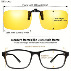 TINHAO Clip On Sunglasses Daytime & Night Vision Lenses