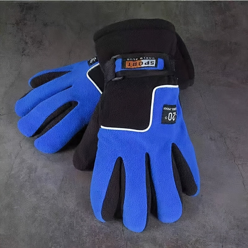 Cycling Ski Gloves Winter Warm Windproof Thickened Gloves
