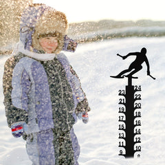 Snow Gauge Christmas Snowflake Measuring Stick Garden Stakes