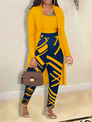 3-Piece Set: Cardigan, Tank Top & Leggings