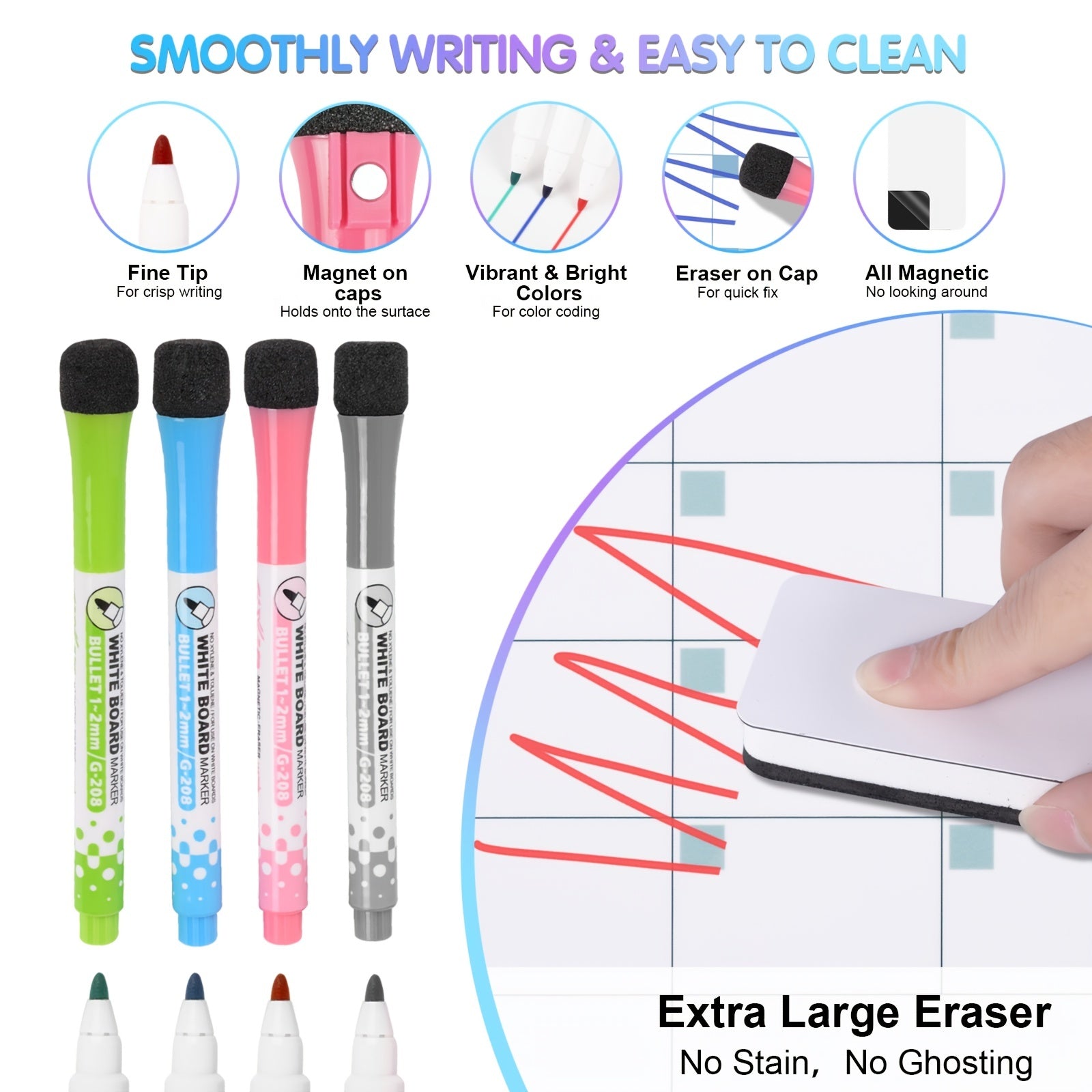 Magnetic Dry Erase Fridge Calendar and Chore Chart