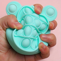 Kids Cartoon Silicone Coin Purse - Rainbow Bubble Pinch Decompression Coin Purse