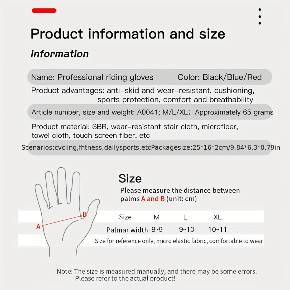 Breathable Non-slip Touch Screen Gloves for Outdoor Activities