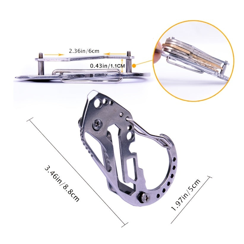 Stainless Steel Carabiner Key Clip for Outdoor Adventures
