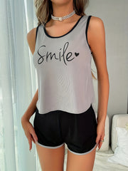 Colorblock Lounge Set Sleeveless Tank Top & Shorts