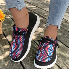 Women's Canvas Lace Up Sneakers Lightweight Casual Outdoor Shoes