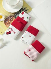 4pcs Heart & Cherry Print Briefs Women's Lingerie & Underwear