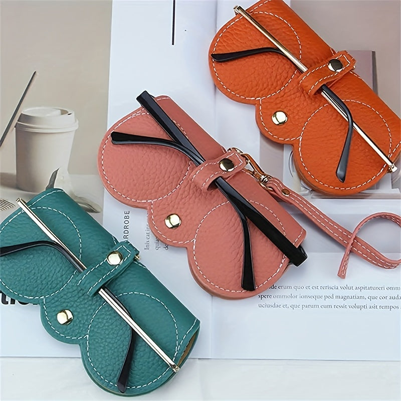 Lychee Embossed Glasses Bag PU Leather Sunglasses Pouch