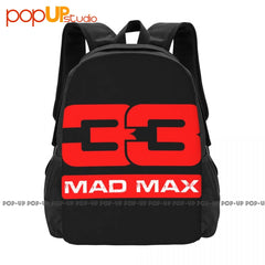 Mad Maxs Verstappen Backpack Large Capacity Art Print Sports Style Bags