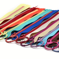 10pcs 3 Resin Zipper Ring Slider DIY Handcraft Sewing Bags Wallet