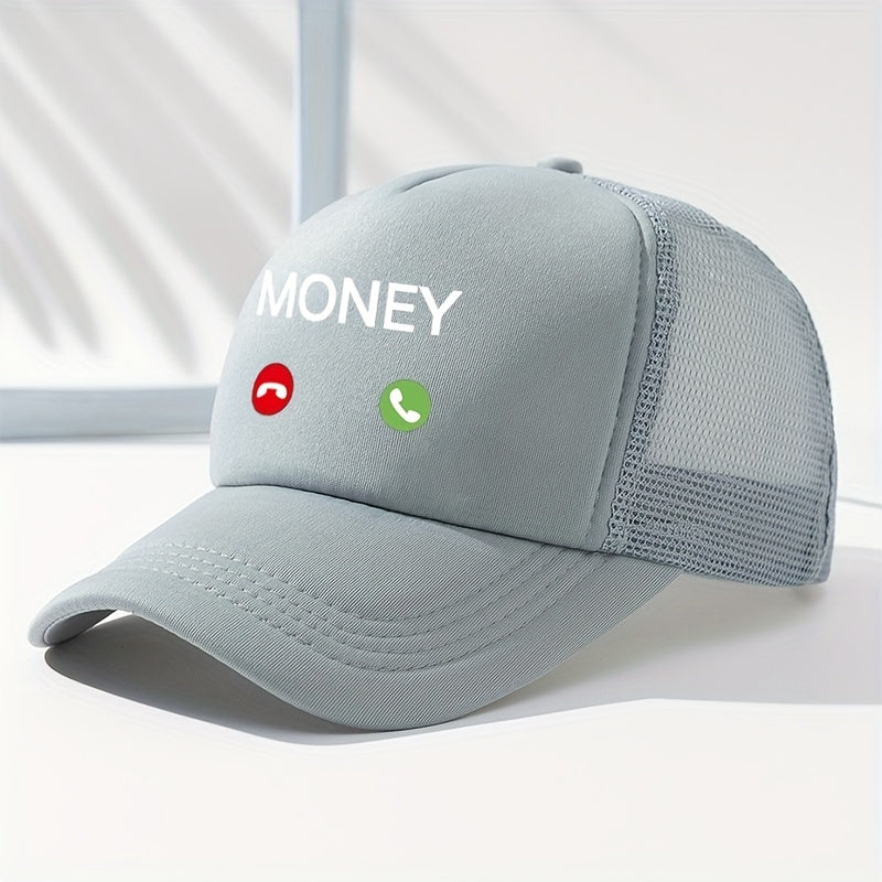 Money Calling Printed Baseball Cap Unisex Trucker Hat
