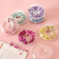 Colorful Long Tail Clip Set Office Stationery Push Pin Grid Clip