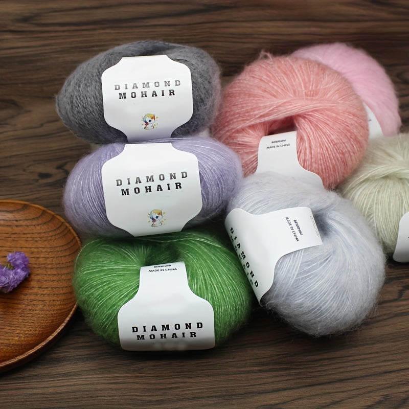15% Mohair 85% Acrylic Yarn for DIY Knitting Scarf Shawl 25g