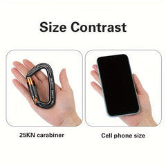 25KN Auto Locking Climbing Carabiner Outdoor Heavy Duty Aluminum Carabiner