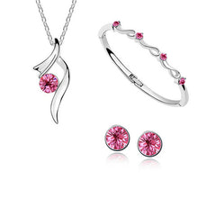 Crystal Jewelry Set for Women Girls